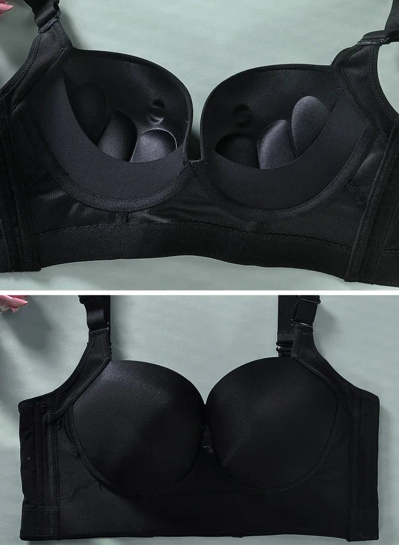 Plus Size Bra Women Sexy Bras Women Deep Cup Hide Back Fat Underwear Shaper Incorporated Full Back Coverage Lingerie Push Up Bra