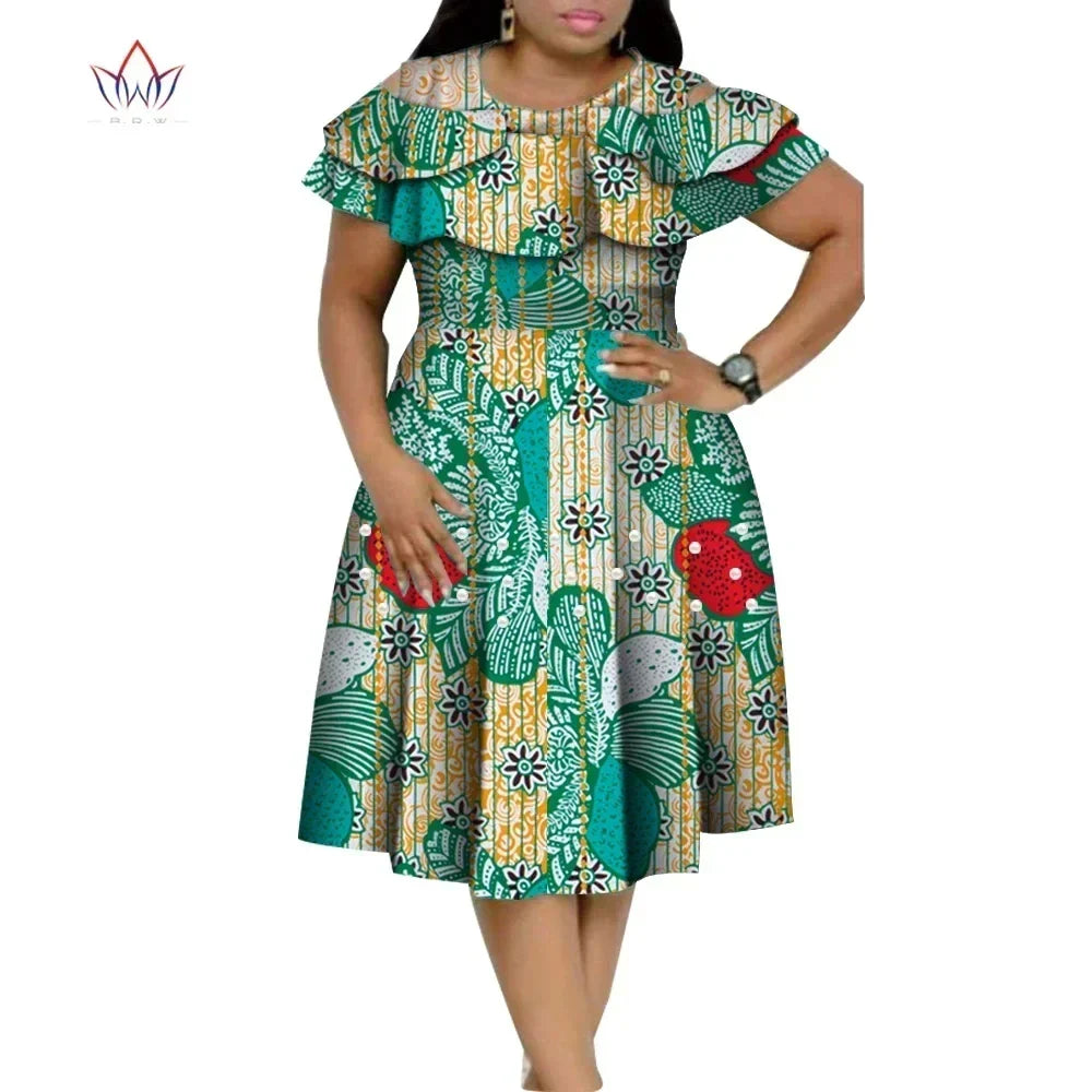 Stock Size Low Price African Dresses for Women Dashiki Ankara Women Evening Party Church Dresses African Print Dresses