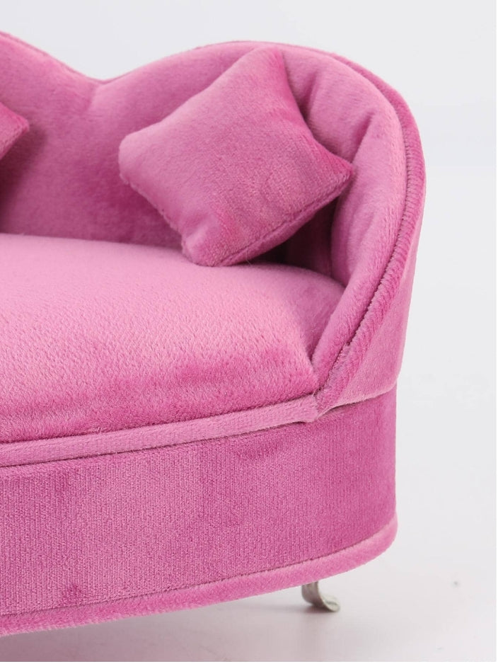 Plush Heart Jewellery Box Sofa
