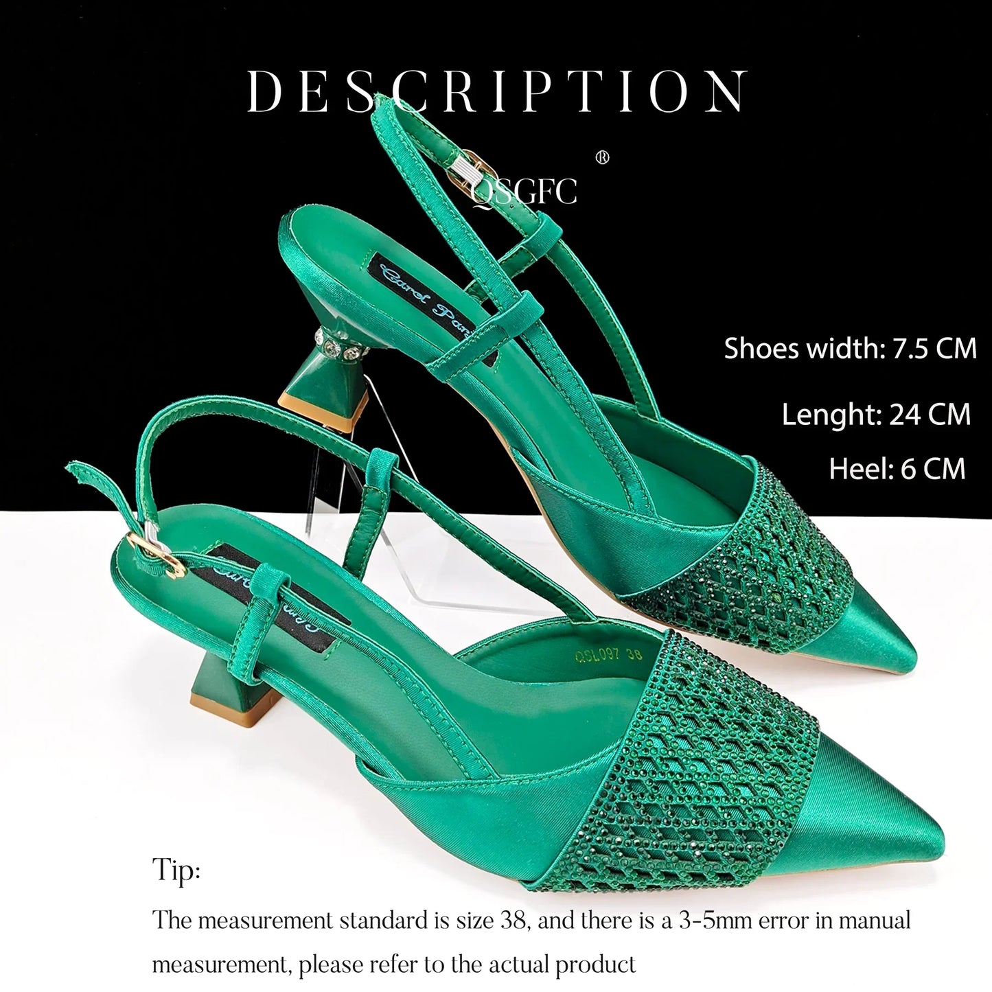 Nigeria Fashion Rhinestone-encrusted Ladies Party Shoes And Special bag High Heels And Dual Purpose Mini Bag Women's Shoes