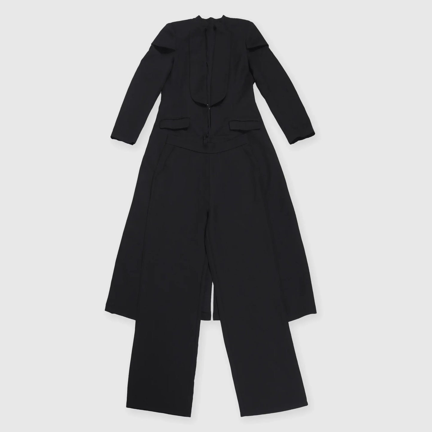 Women's Set Full Sleeve X-Long Blazer Coat+ Long Pant Suit 2025 Spring Streetwear Two 2 Piece Set Africa OL Work Outfits