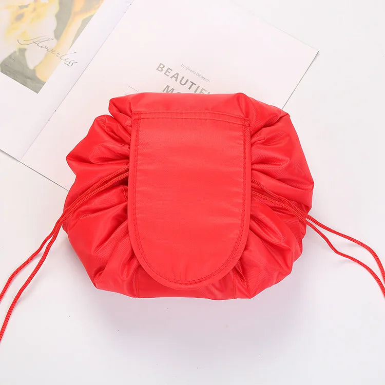 Women Drawstring Cosmetic Bag Travel Storage Makeup Bag Organizer Female Make Up Pouch Portable Waterproof Toiletry Beauty Case