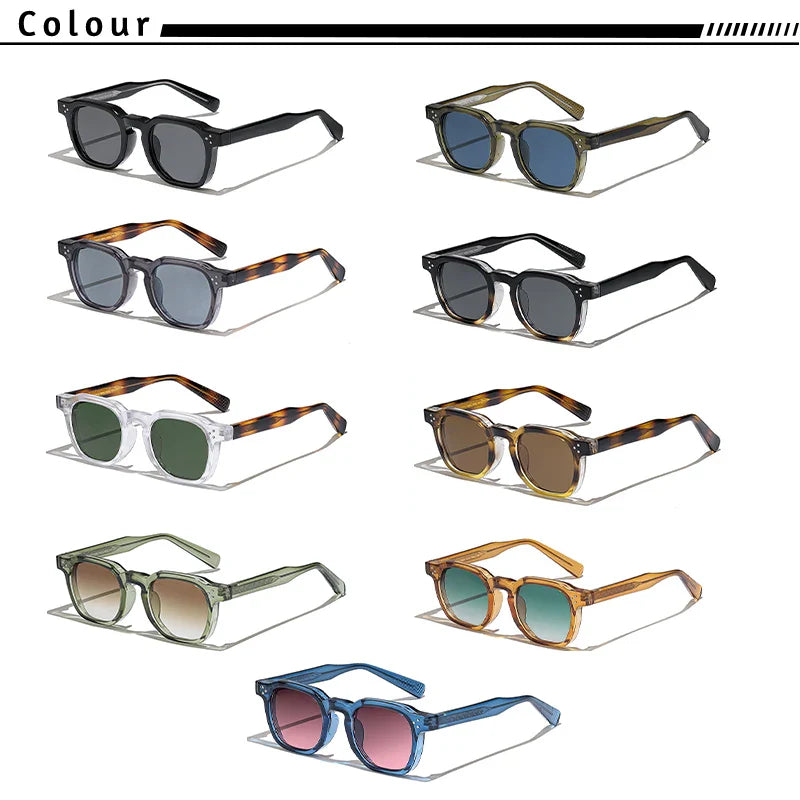 Retro Punk Men Sunglasses Small Frame Square Personalized Design Sun Glasses Women Travel Party Business Festival Gift