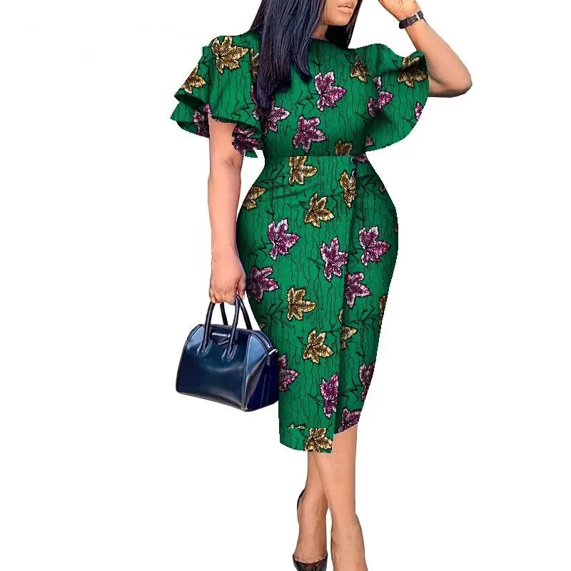 Stock Size Low Price African Dresses for Women Dashiki Ankara Women Evening Party Church Dresses African Print Dresses