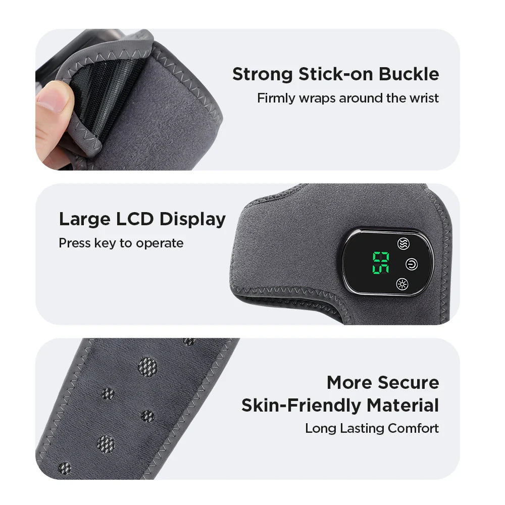 Rechargeable Electric Heating Ankle Brace Massager Hot Compress And Vibration Massage for Cervical Hand Foot Muscle Relaxation