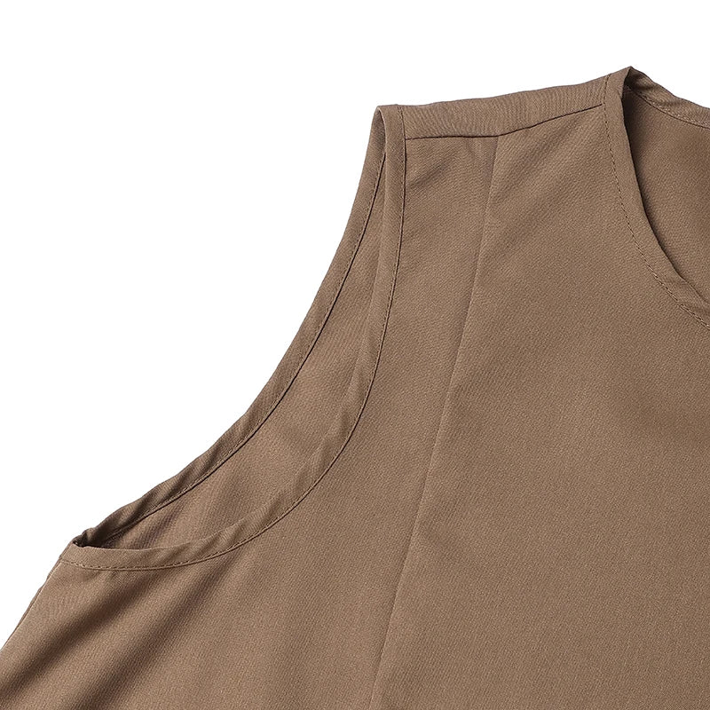 ZANZEA Summer Women's A-line Midi Dresses Casual O-Neck Shirring Pleated Tank Vestidos 2025 Fashion Holiday Solid Robes Femme