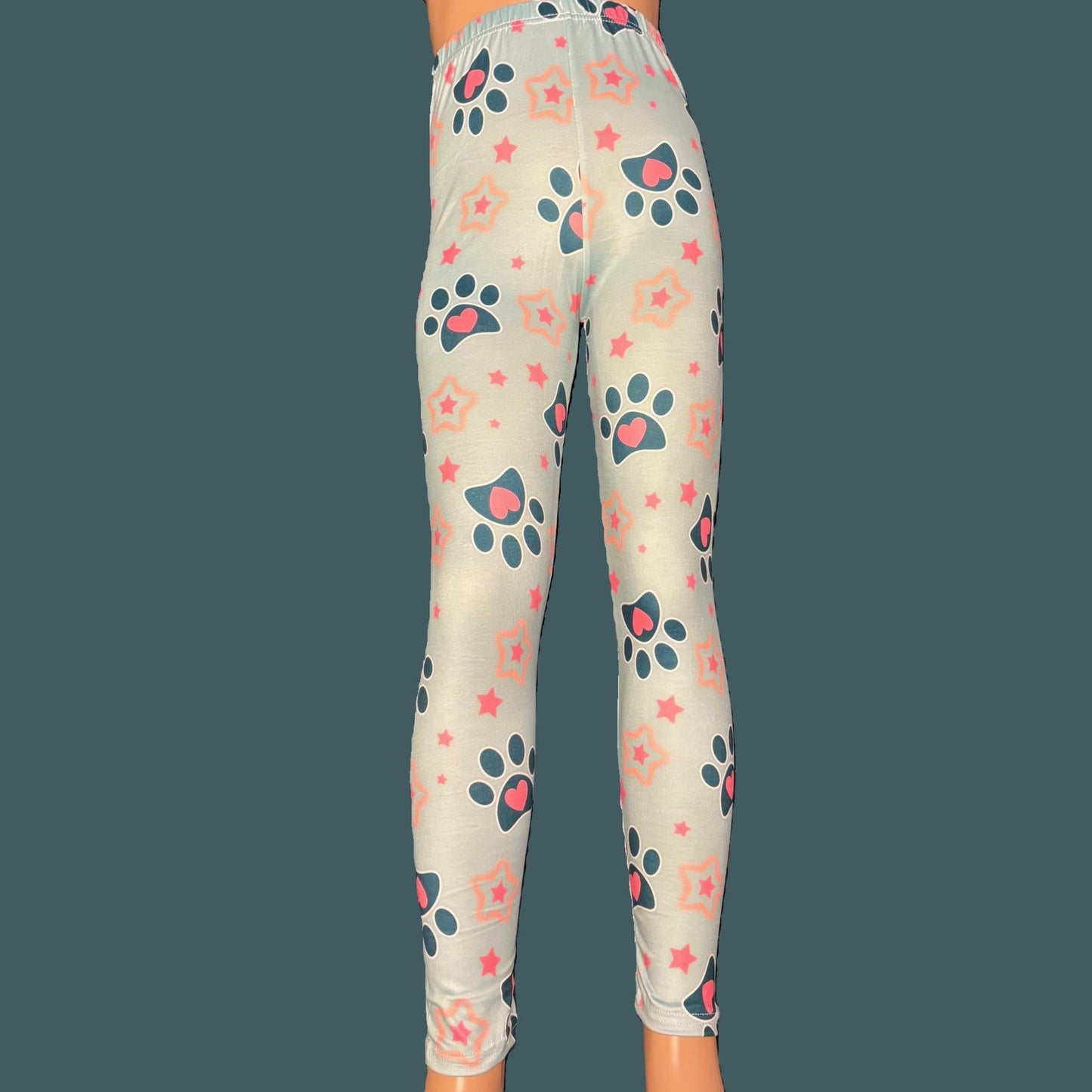 Stars and paws design cute leggings
