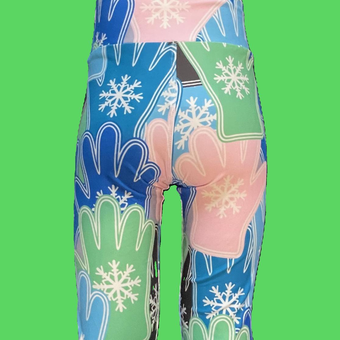Winter Mittens patterned full length stretch leggings