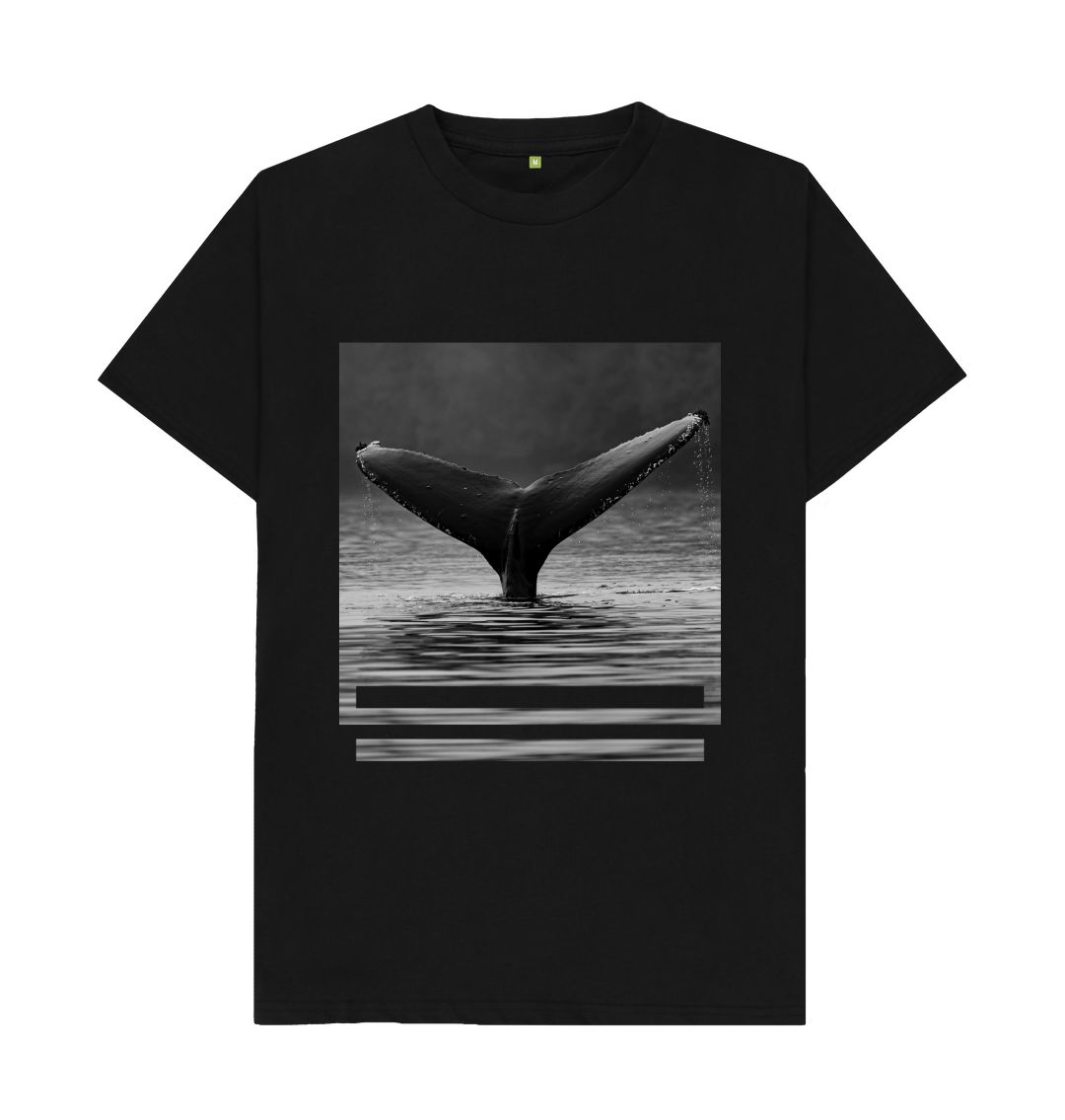 Unisex whales Tail Print T-shirt