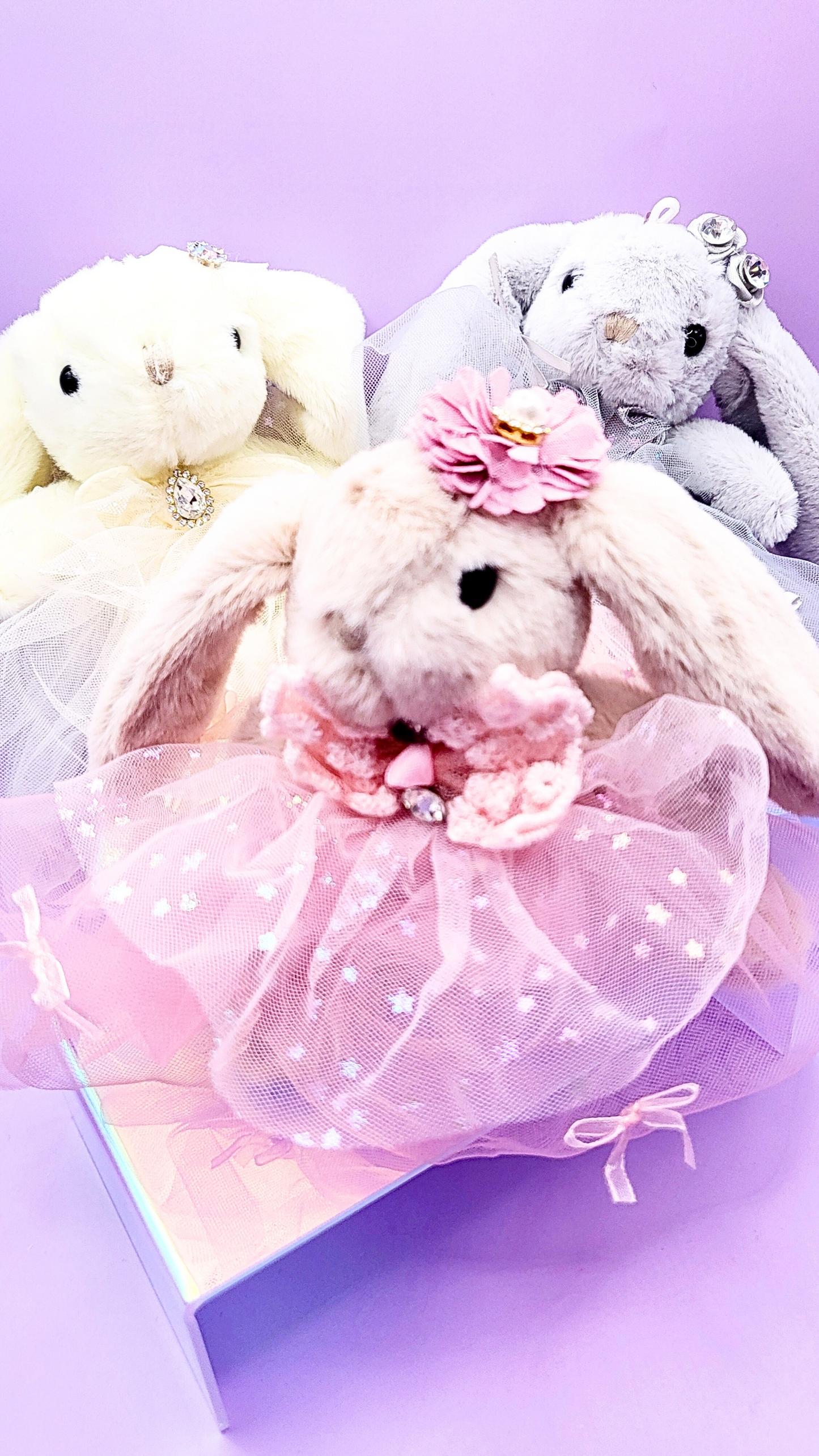 Softie Squad Bunny Rabbit Bag Charm Key Ring