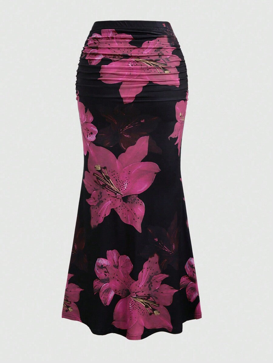 Women’s A-Line Skirt – Casual Leisure Style, Vacation Long Skirt