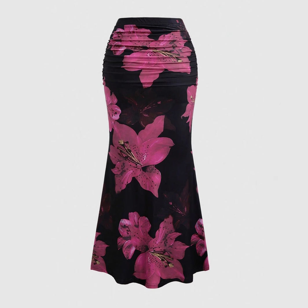 Women’s A-Line Skirt – Casual Leisure Style, Vacation Long Skirt
