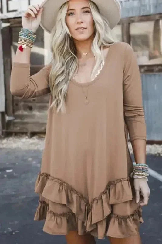 Sassy Ruffle Mini Dress-2
