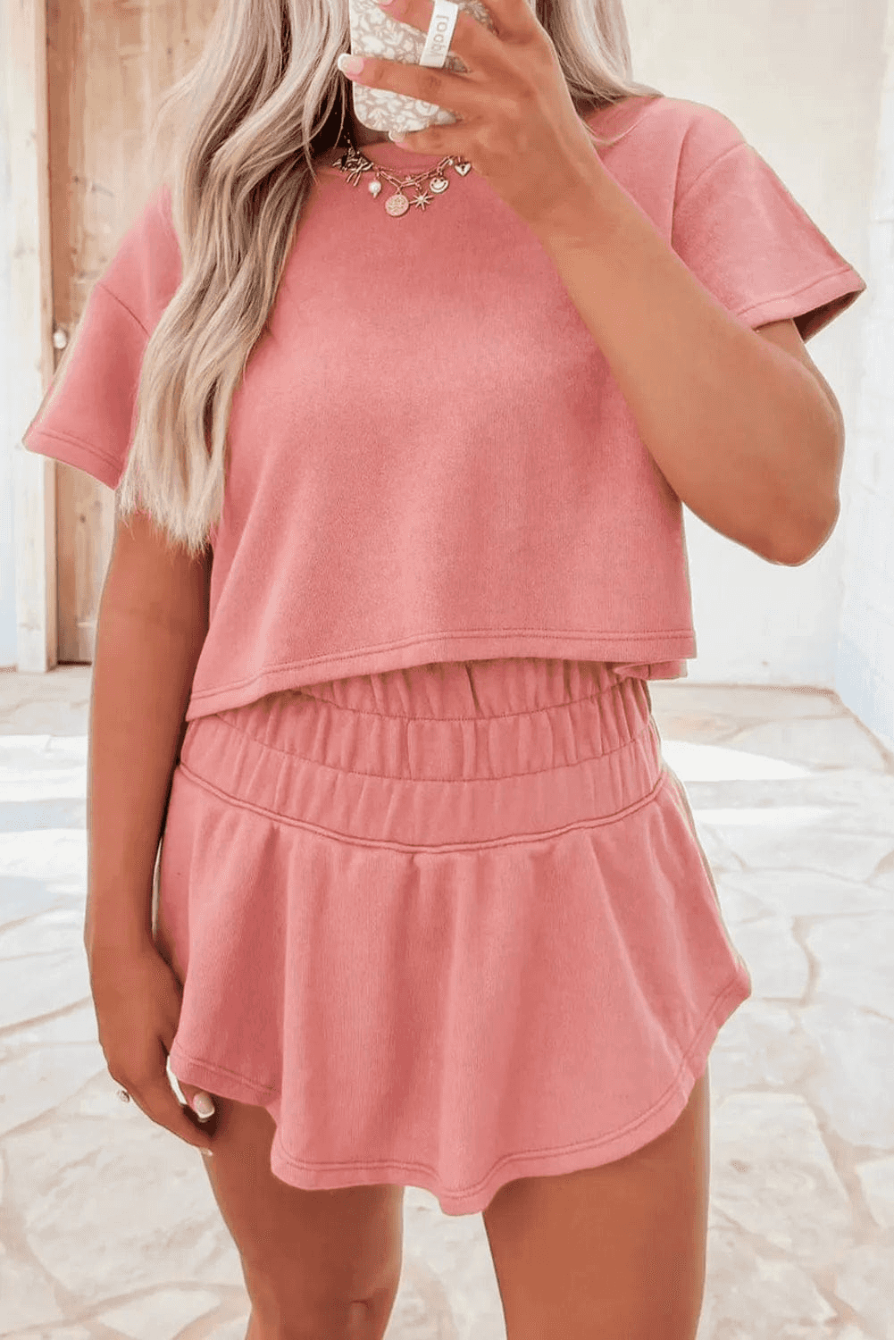 Polished Ruffle Skort Set-3