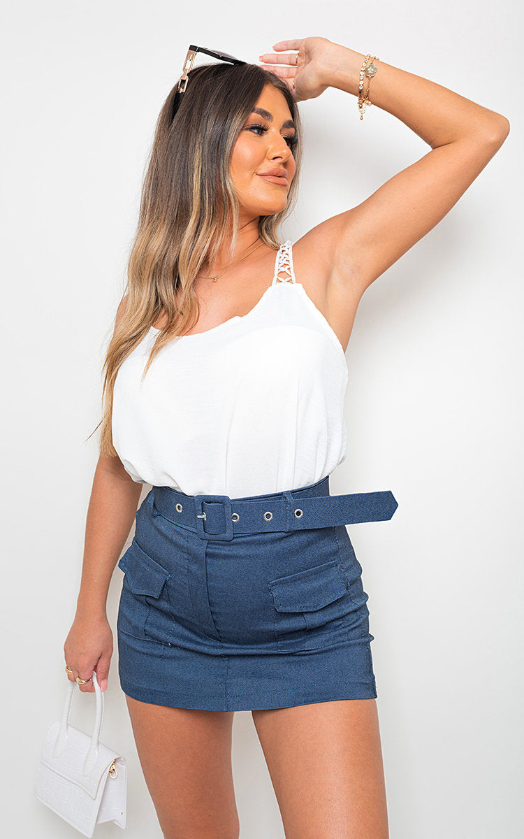 Pocket Belted Cargo Skort-13