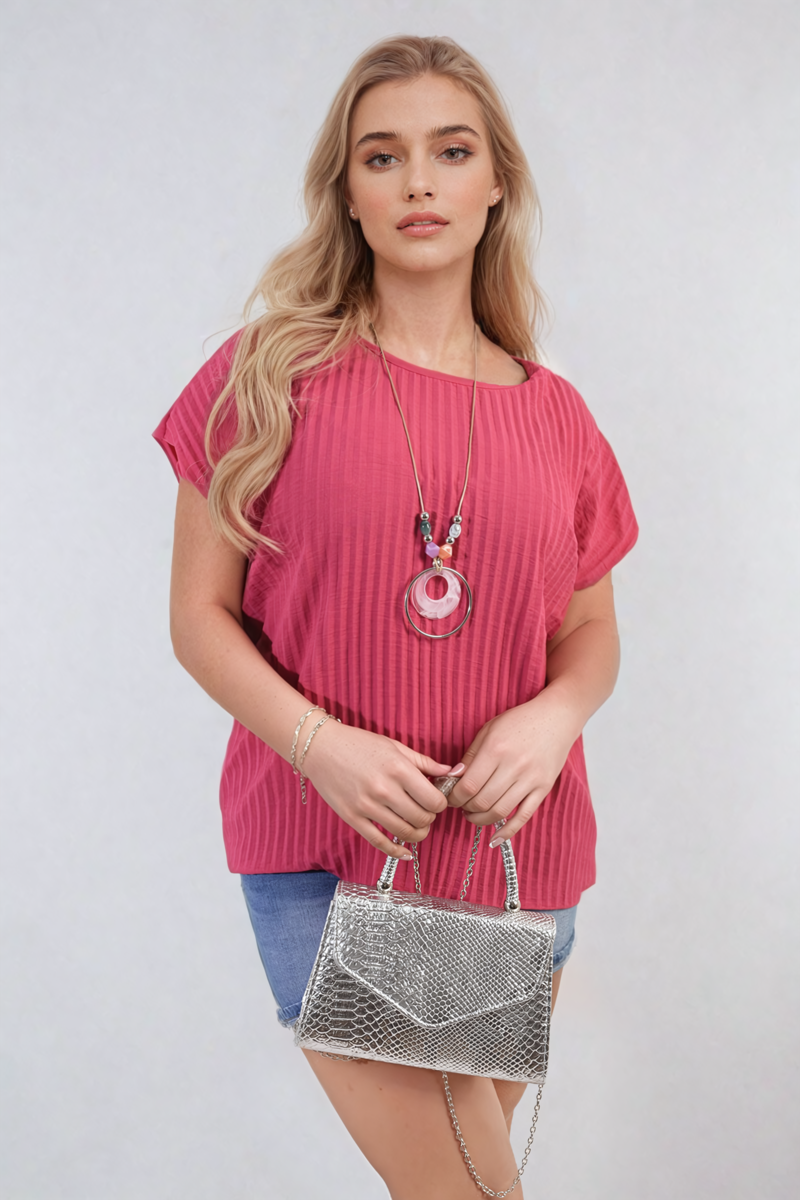 Short Sleeve Pleated Top-3