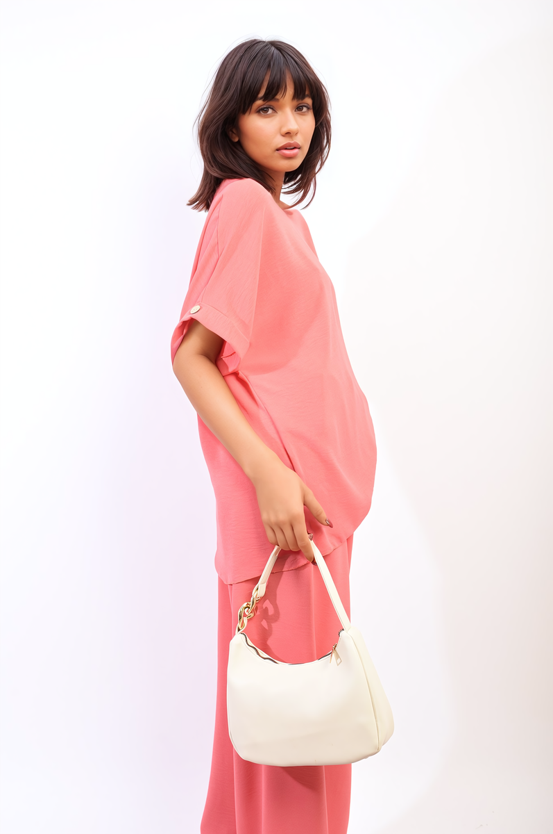 Ruffle Trim Sleeve Top-13