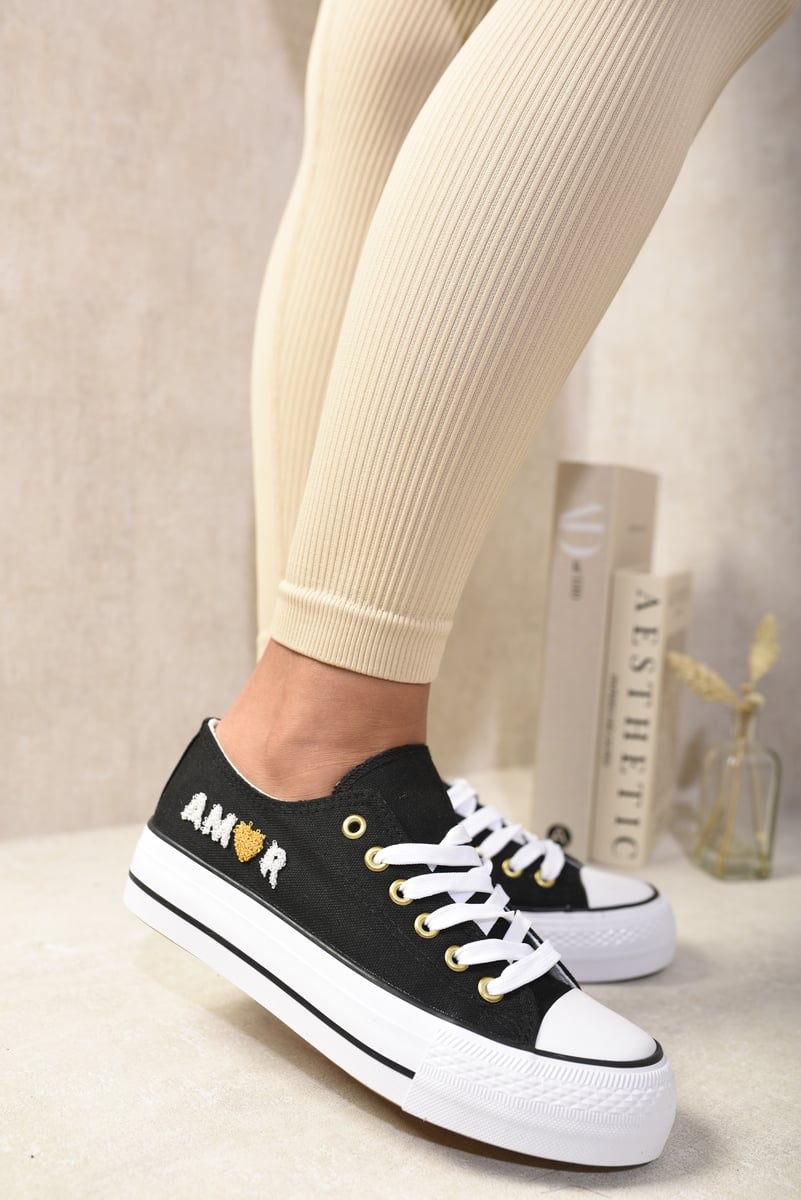 Lace Up Amor Side Detail Chunky Trainers-1