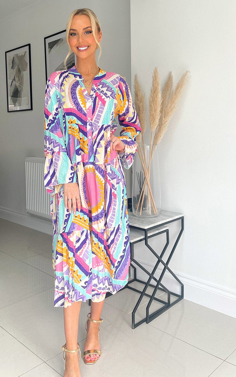 Printed Midi Dress-4