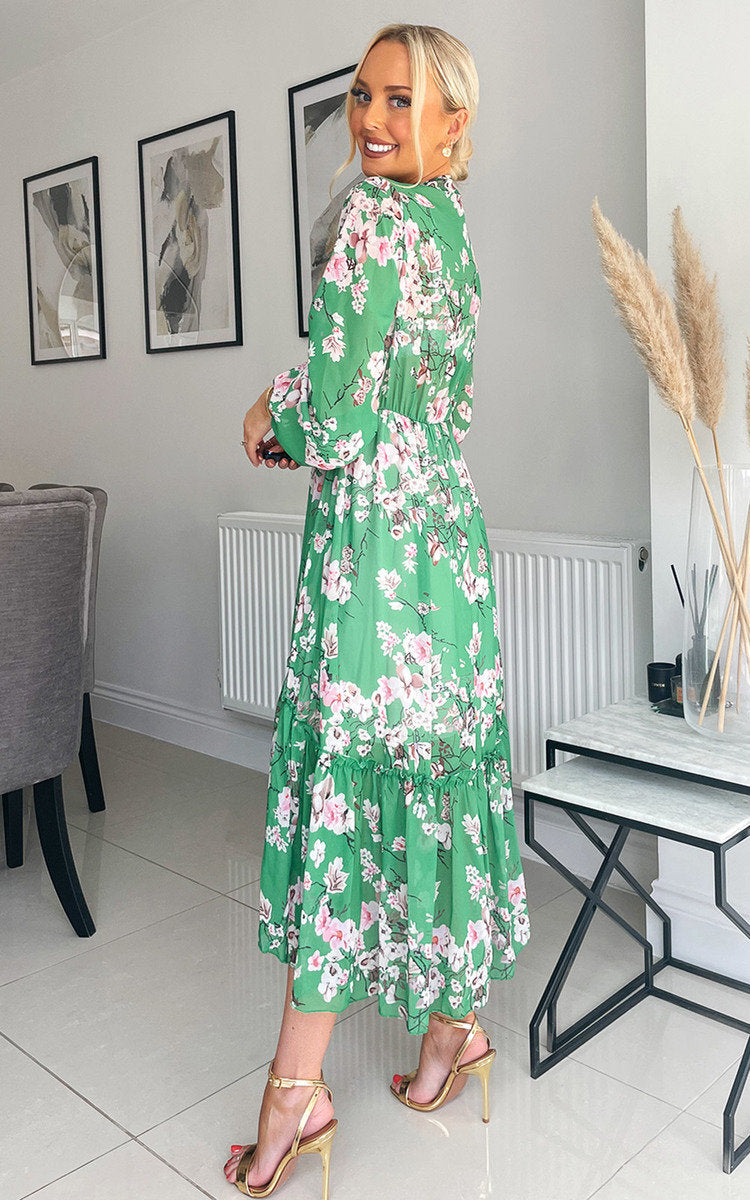 Tiered Midi Dress-4