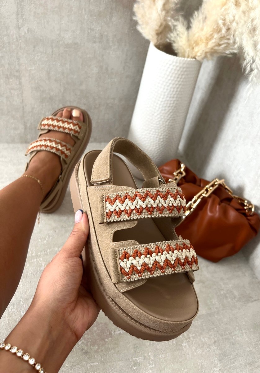 Double Crochet Strap Crochet Chunky Sandals-2