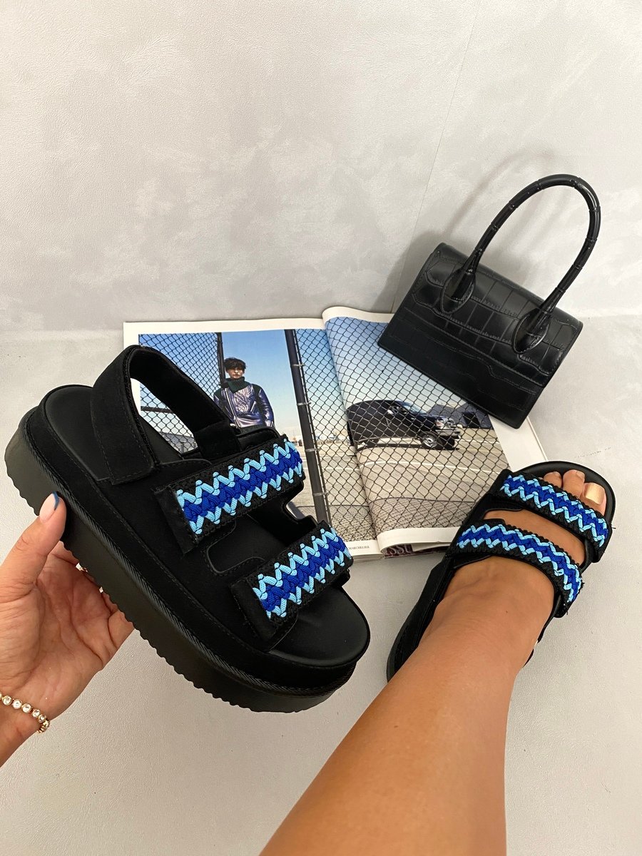 Double Crochet Strap Crochet Chunky Sandals-6