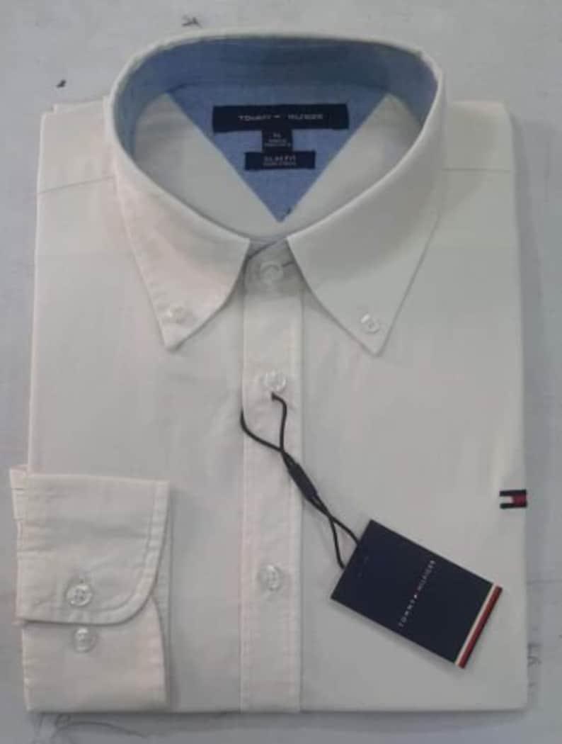 TOMMY HILFIGER Men's Oxford Shirt Slim Fit Polo shirt Collar Button Down Formal polo T-Shirt S M L XL XxL