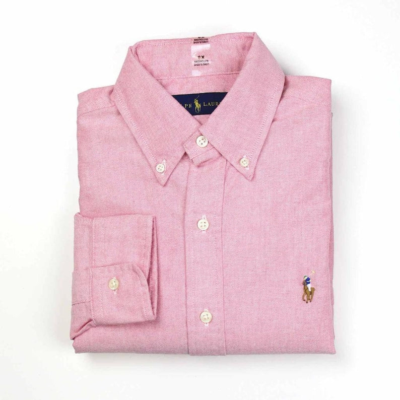 TOMMY HILFIGER Men's Oxford Shirt Slim Fit Polo shirt Collar Button Down Formal polo T-Shirt S M L XL XxL