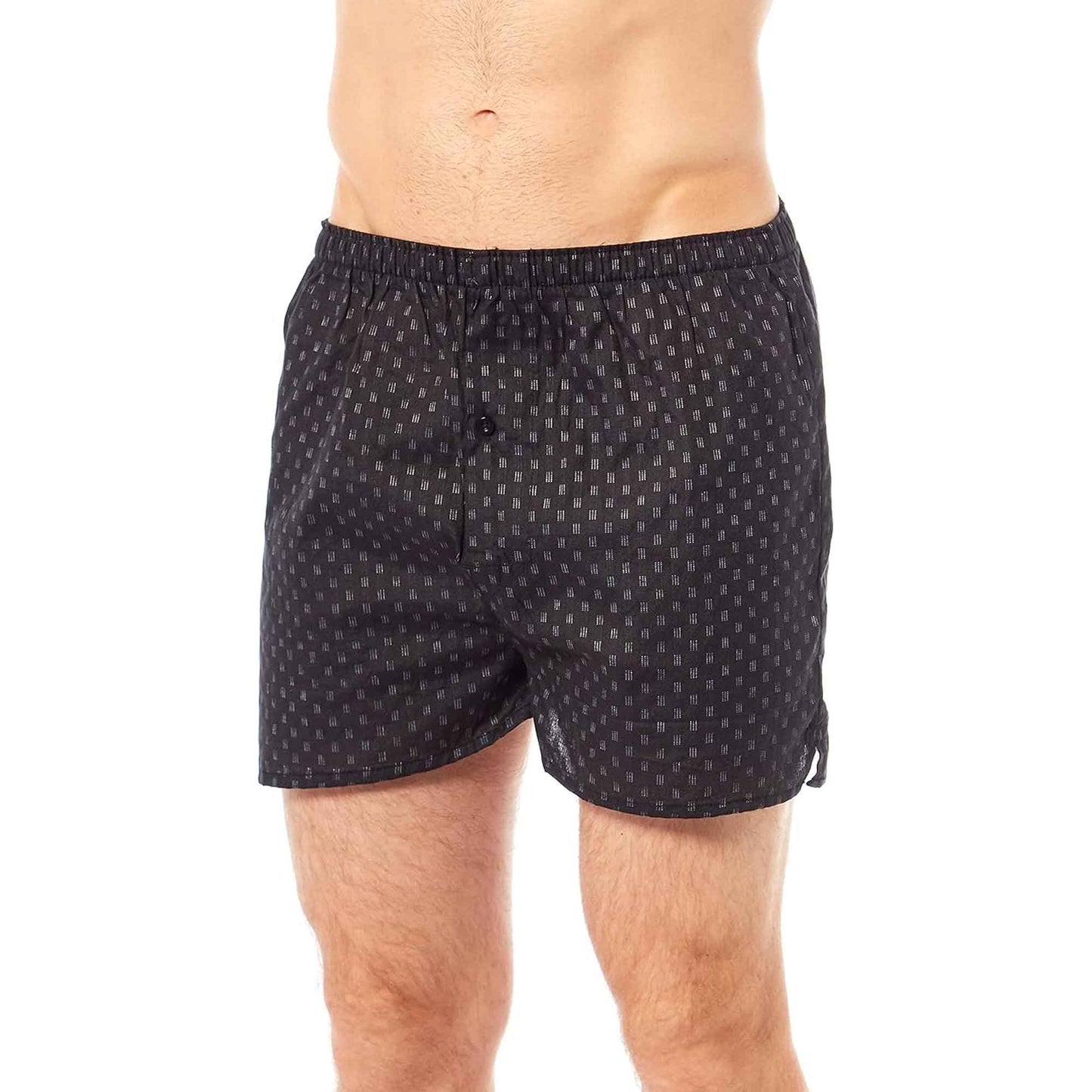 Pack of 6 Mens Loose Fit Woven Boxers with Comfort Waistband in Soft Cotton Blend Multiple Sizes and Colors Breathable Durable MB01 by Sock Stack