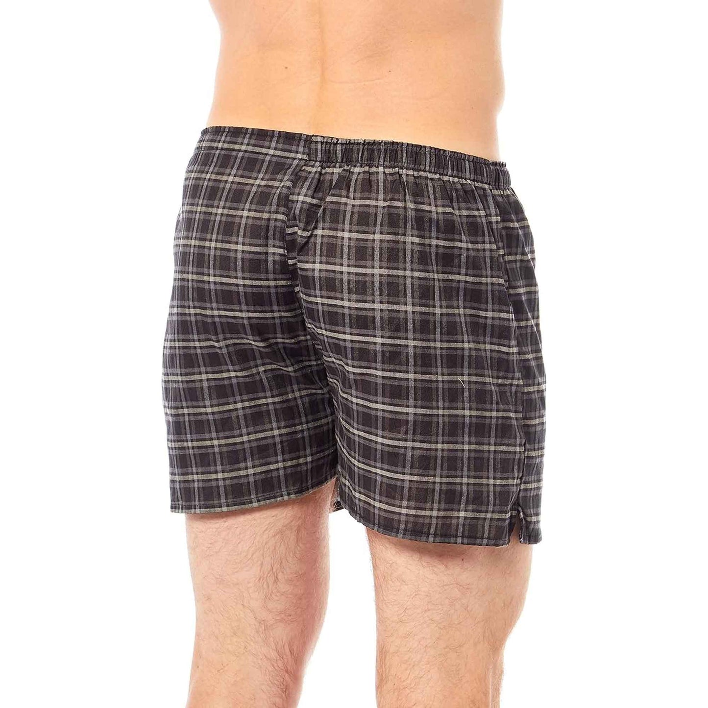 Pack of 6 Mens Loose Fit Woven Boxers with Comfort Waistband in Soft Cotton Blend Multiple Sizes and Colors Breathable Durable MB01 by Sock Stack