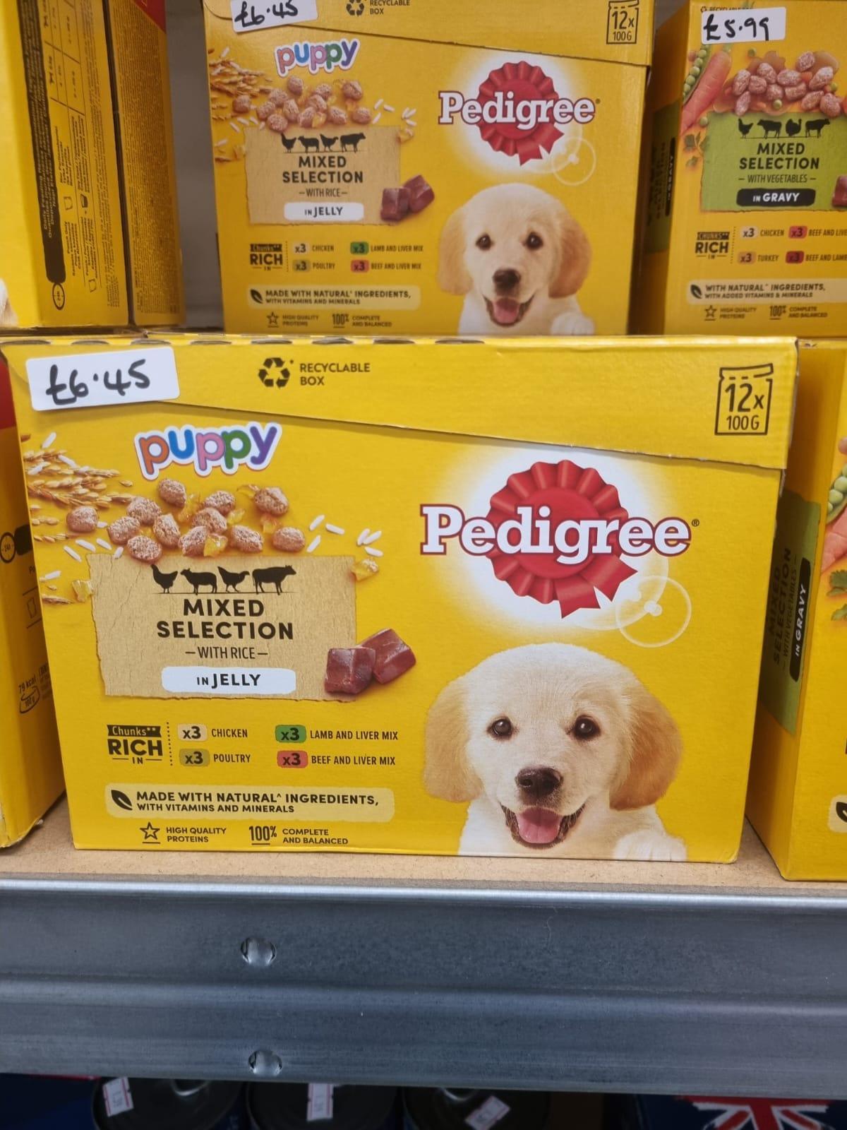 Pedigree Puppy Wet Dog Food Pouches Mixed in Jelly 12pk, 100g