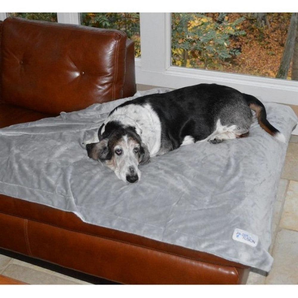 PetFusion Premium Pet Blanket XL 152x122cm Gray Reversible Micro Plush