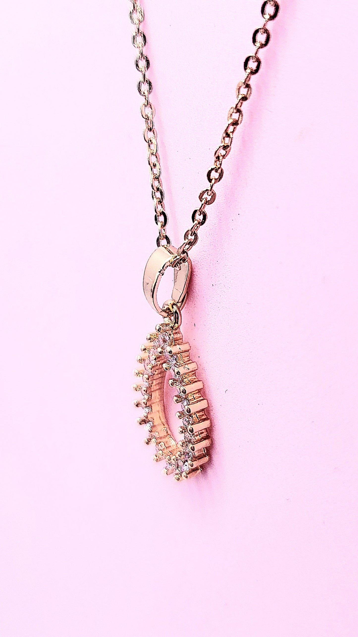 Tear Drop Oval Crystal Necklace