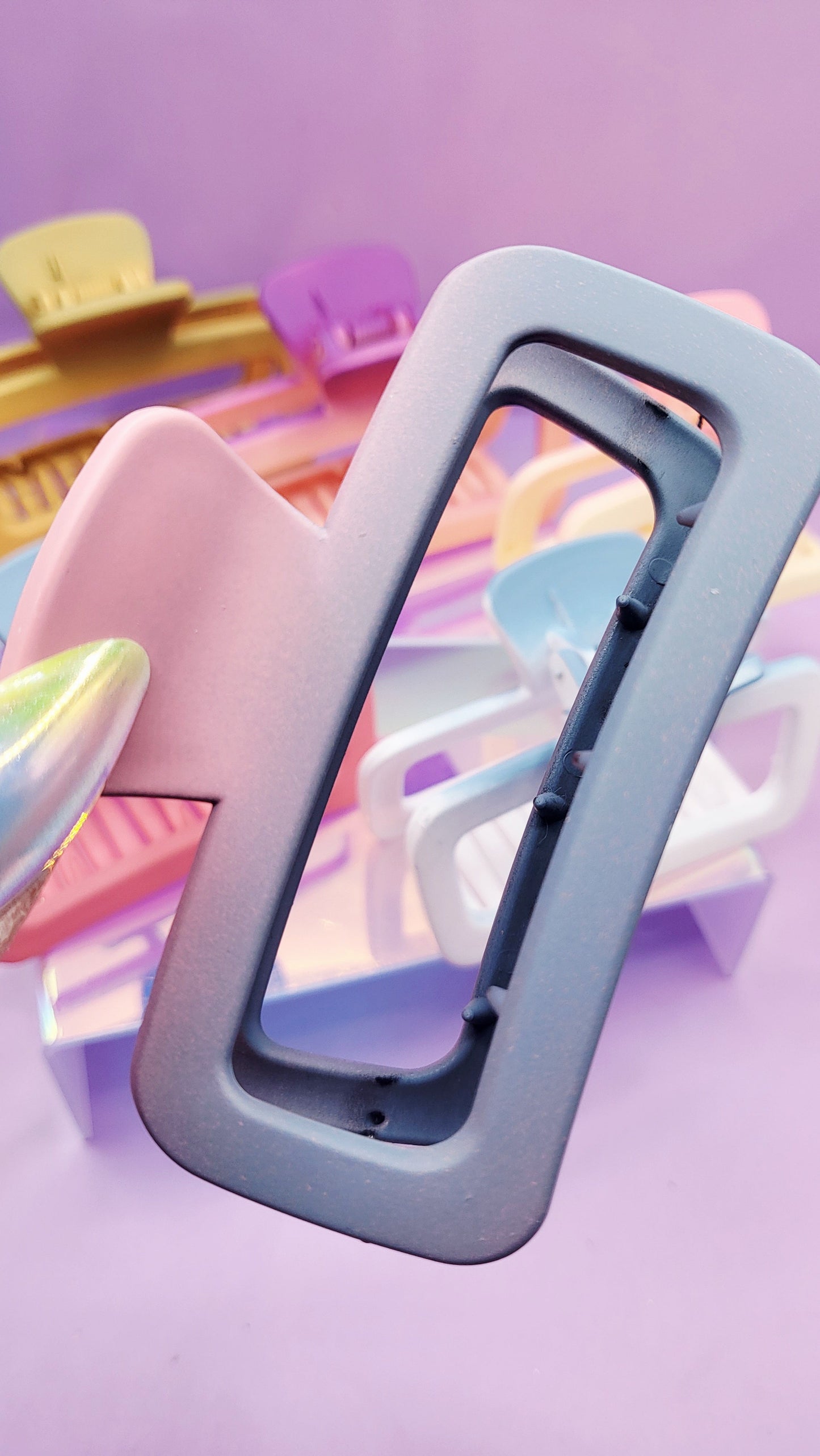 Rainbow Sunset Hair Clamps Pack of 12