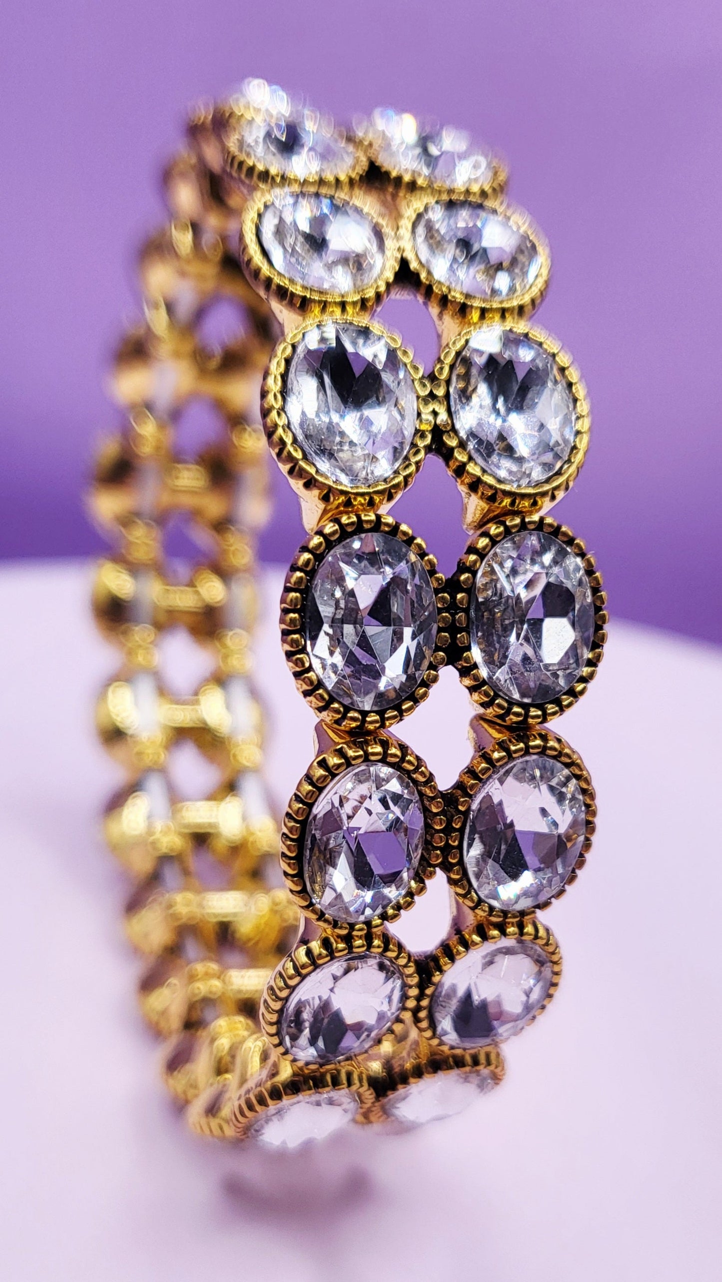 Oval Twin Row Crystal Bracelet