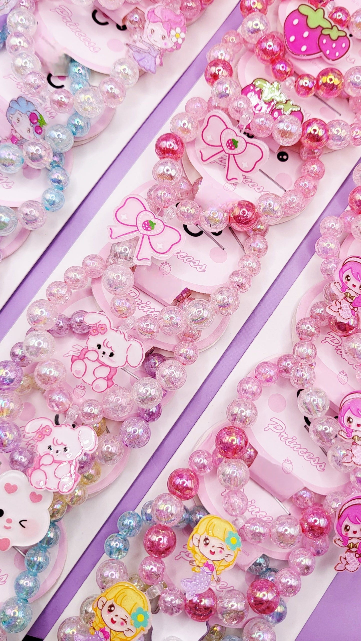 Pastel Girls Beaded Bracelet Pack Of 10