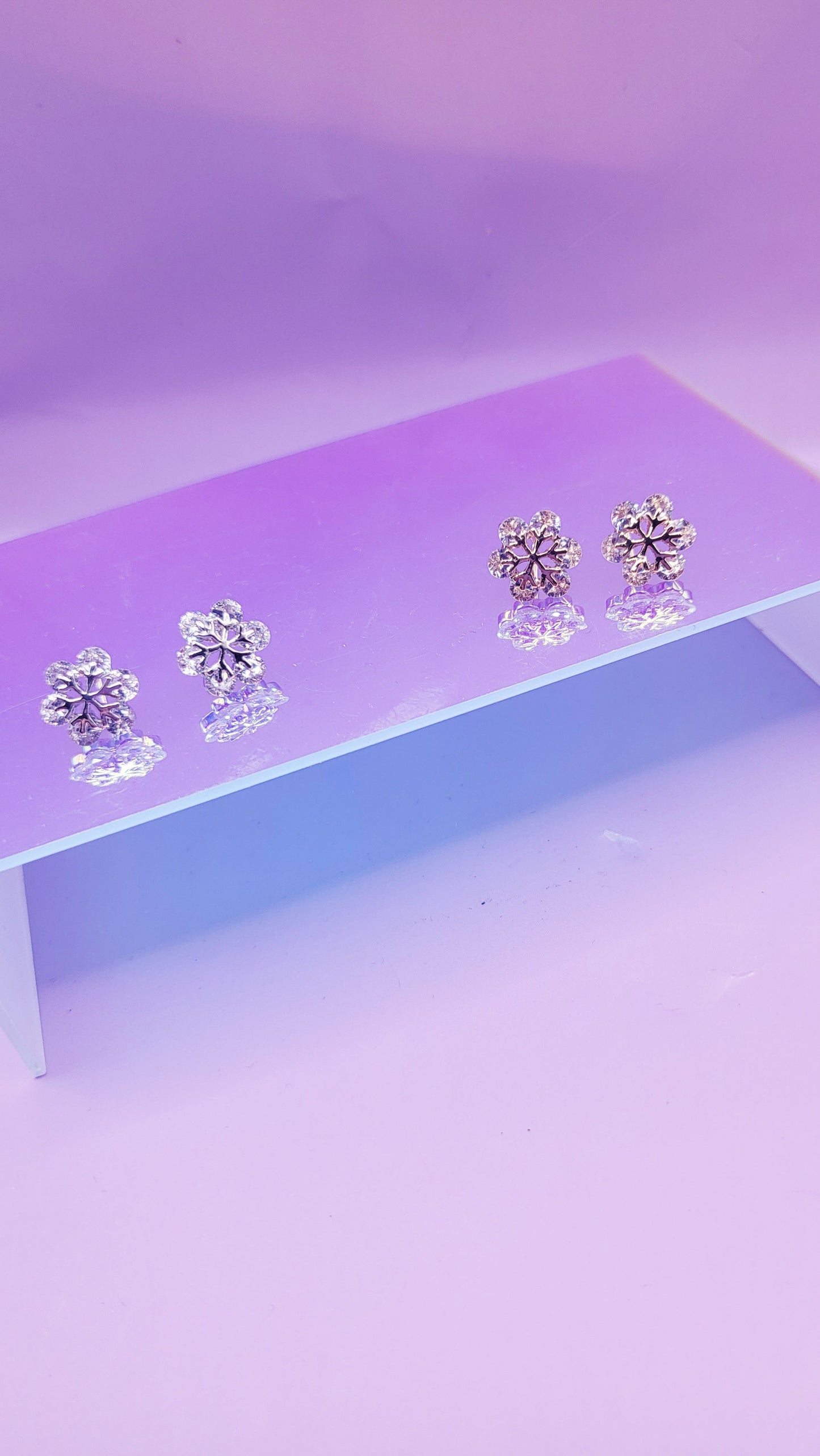 Snowflake Crystal Stud Earrings