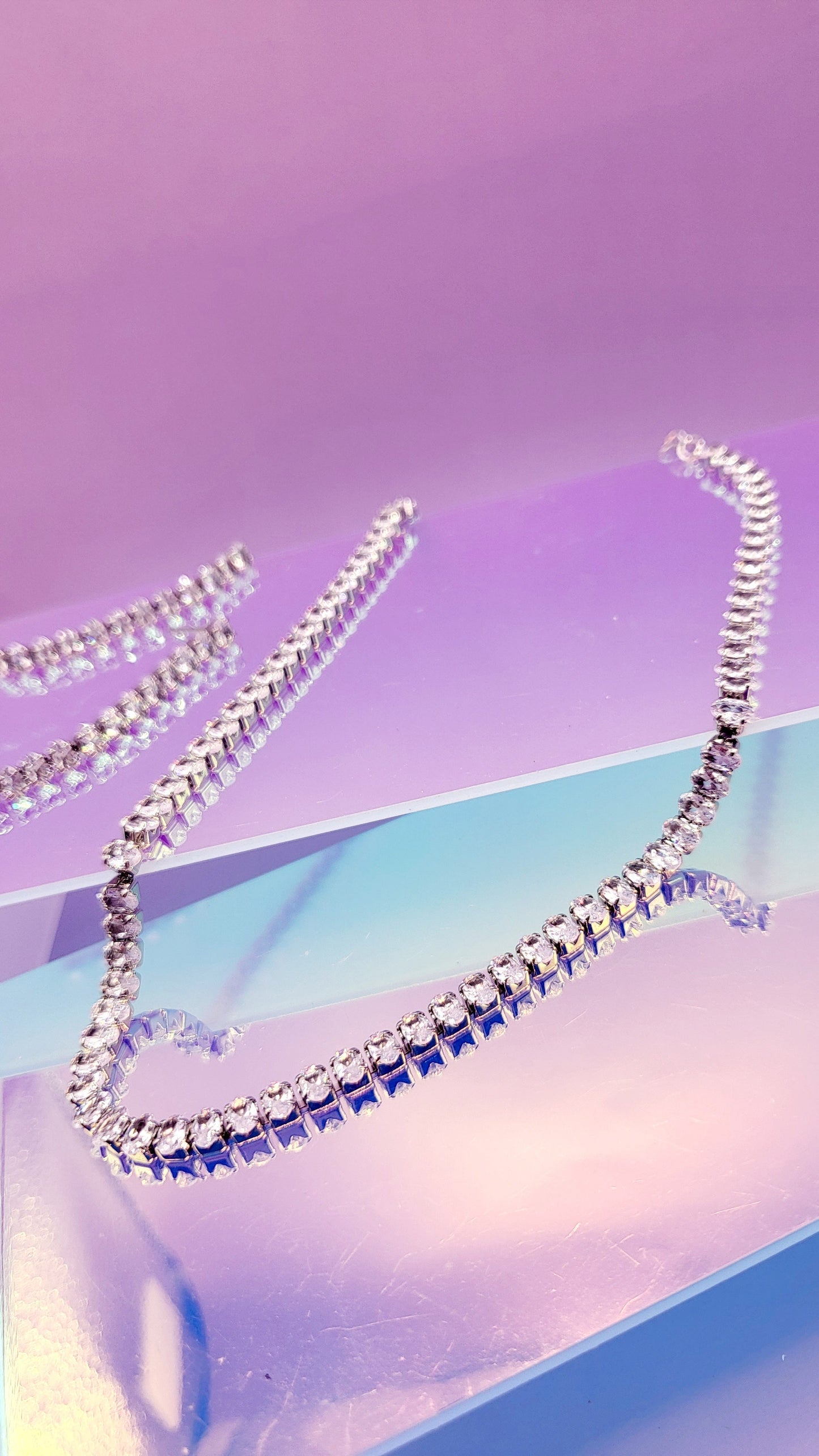 Sparkly Round Crystal Trio Necklace, Earrings & Bracelet