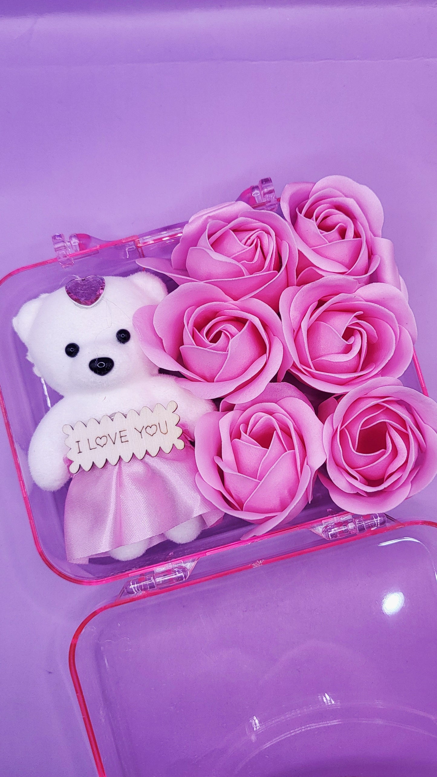 Scented Teddy Rose Gift Case