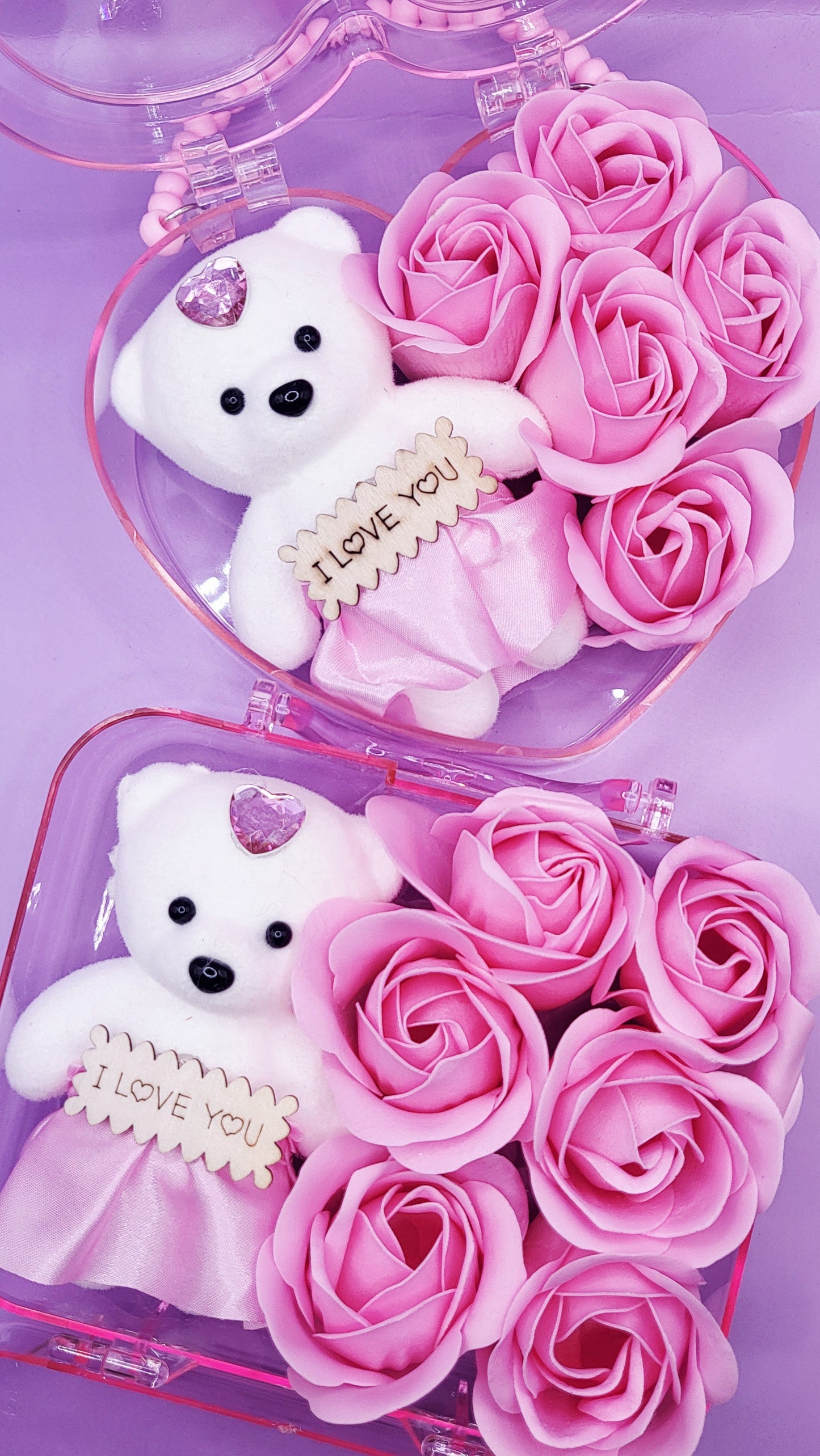 Scented Teddy Rose Gift Case