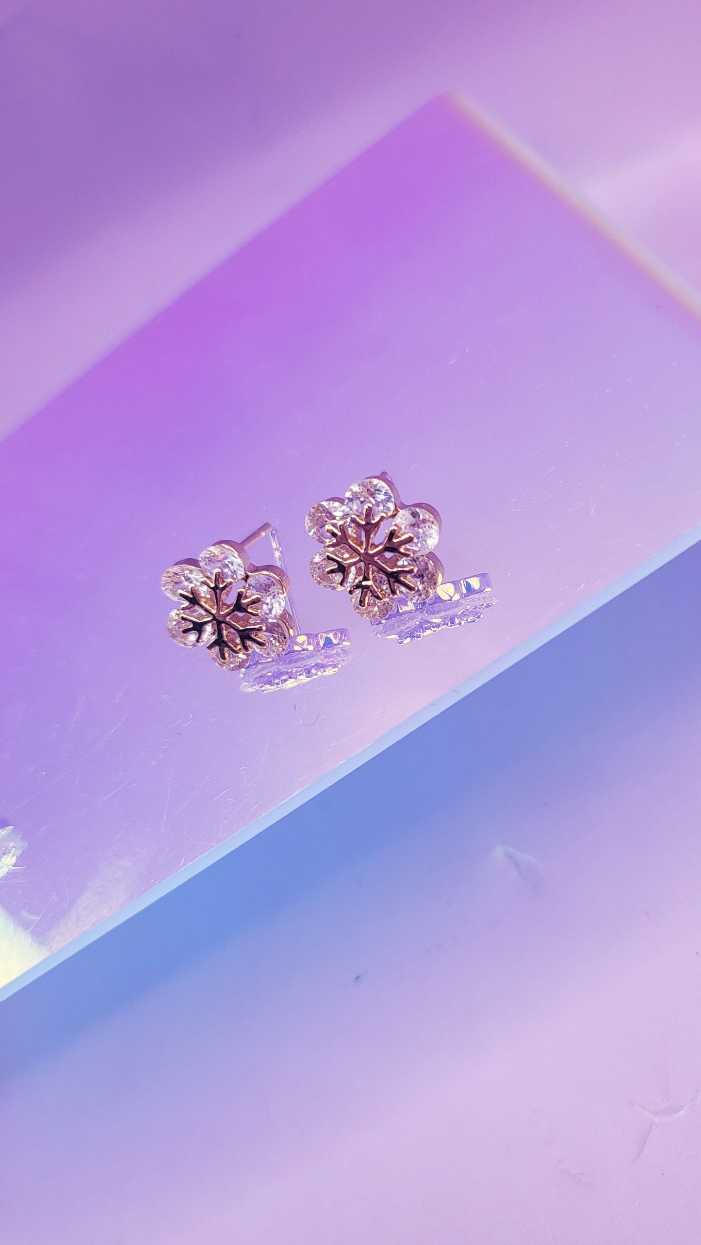 Snowflake Crystal Stud Earrings