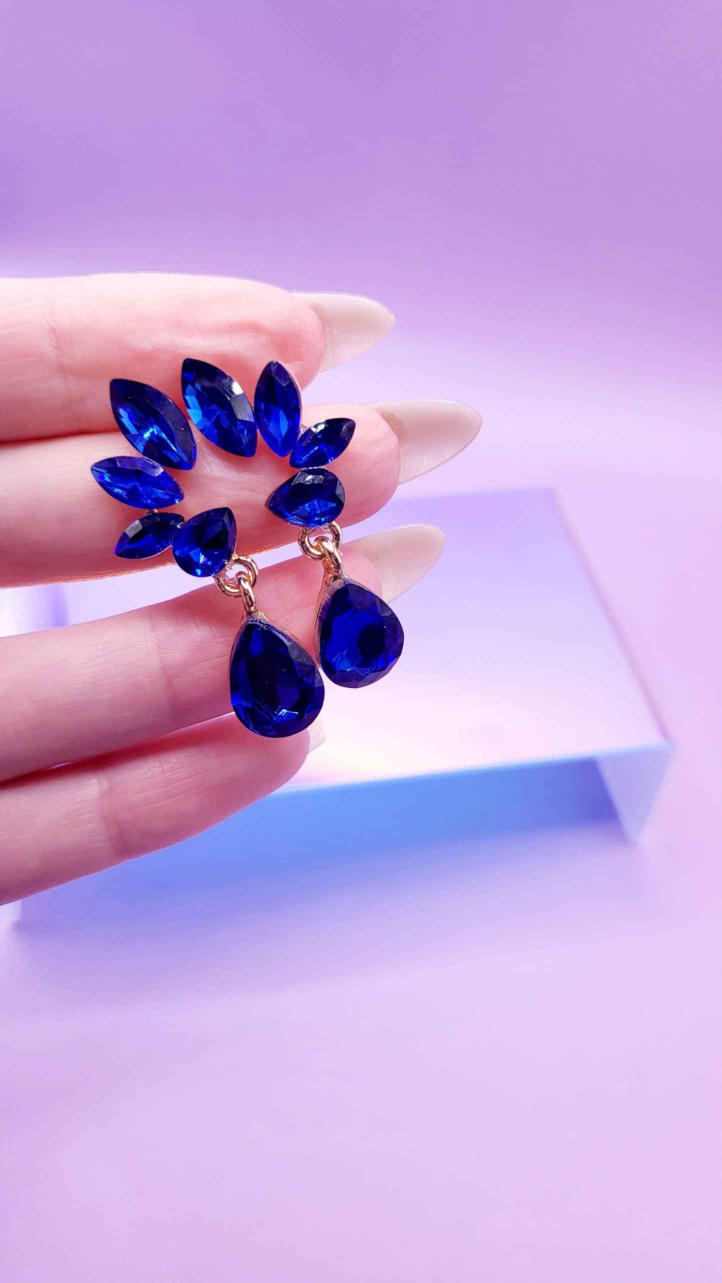 Rose Crystal Drop and Dangle Earrings