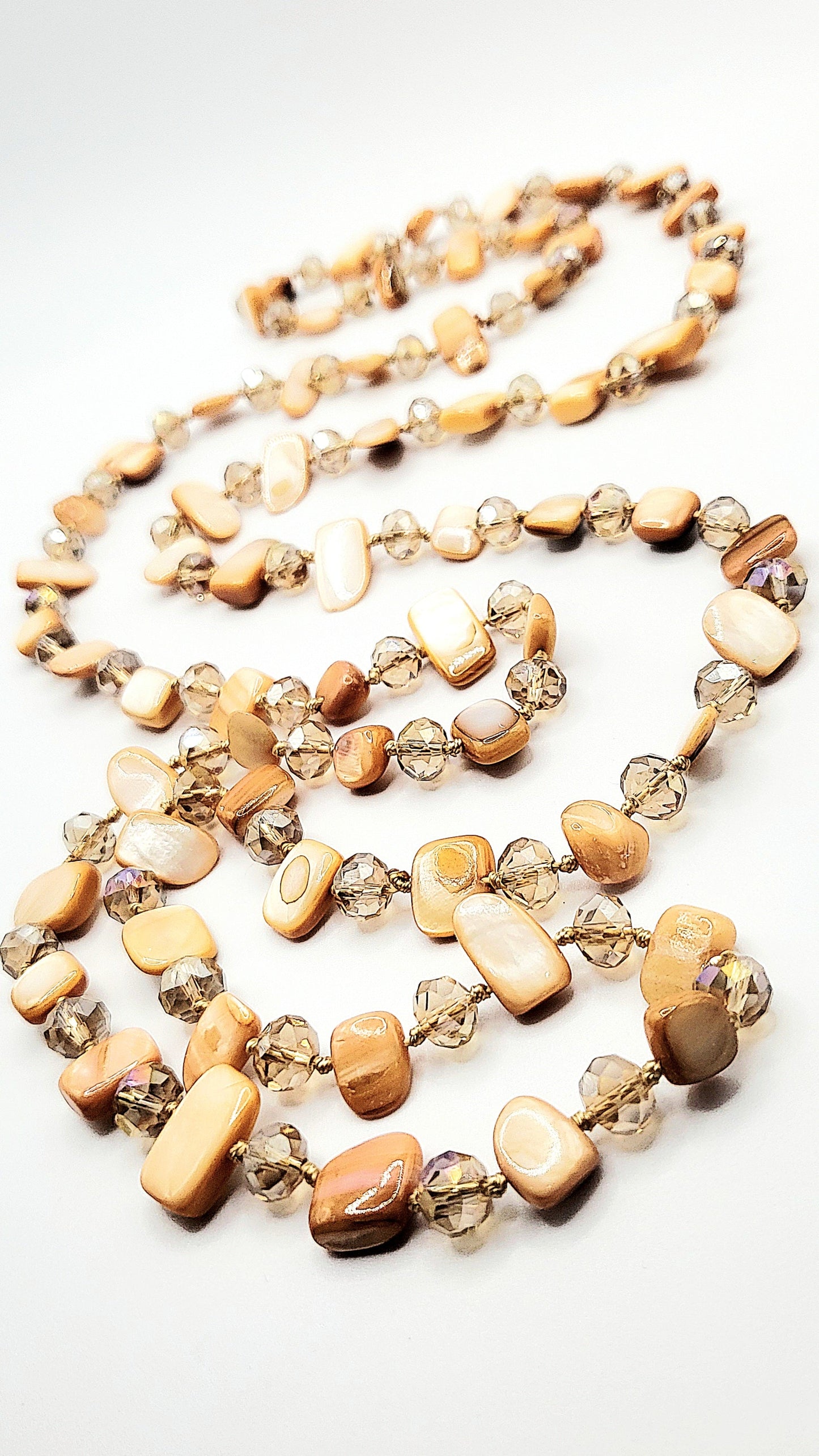 Sunset Boho Long Beaded Necklace