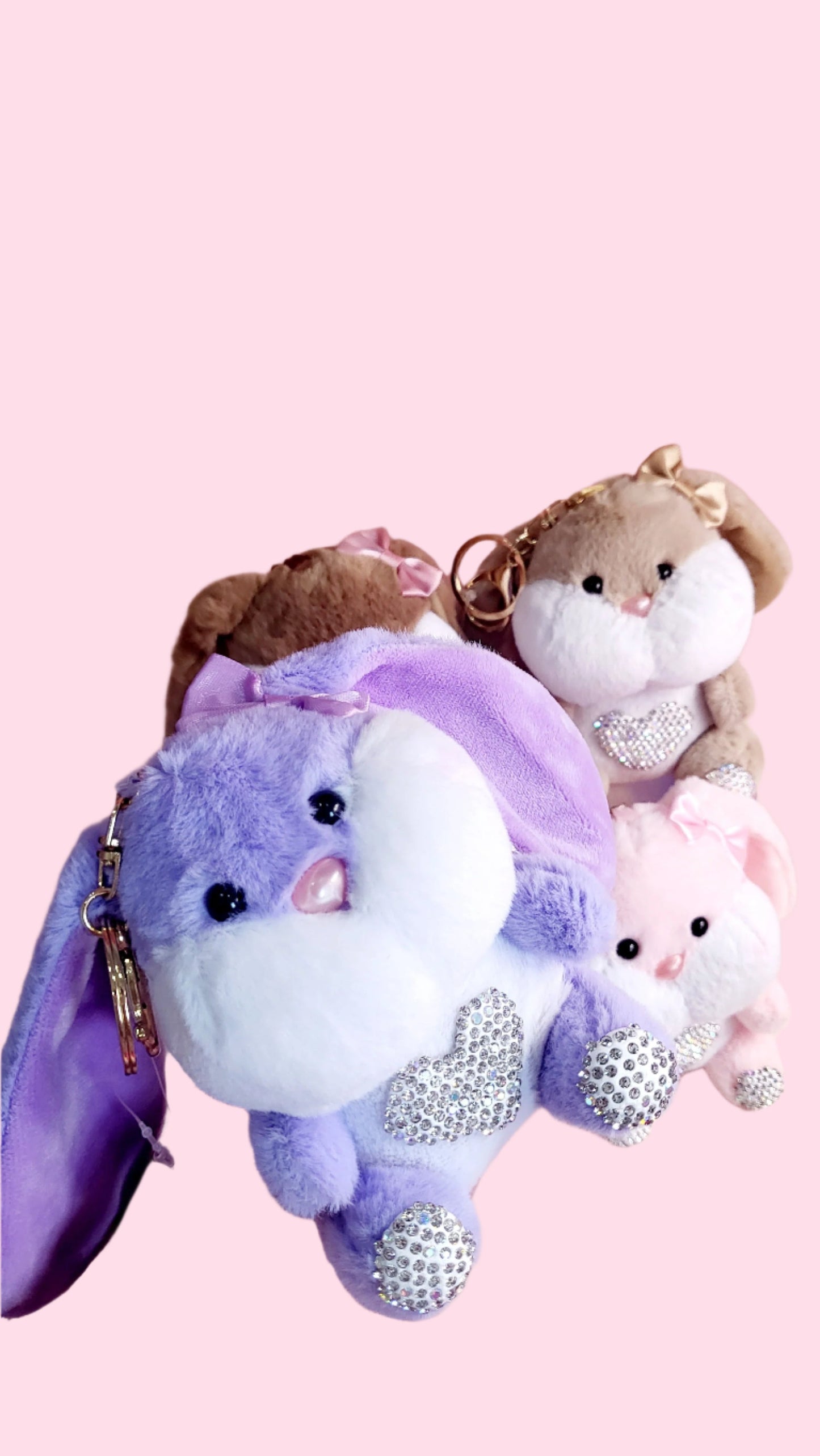 Softie Squad Bunny Rabbit Bag Charm Key Ring