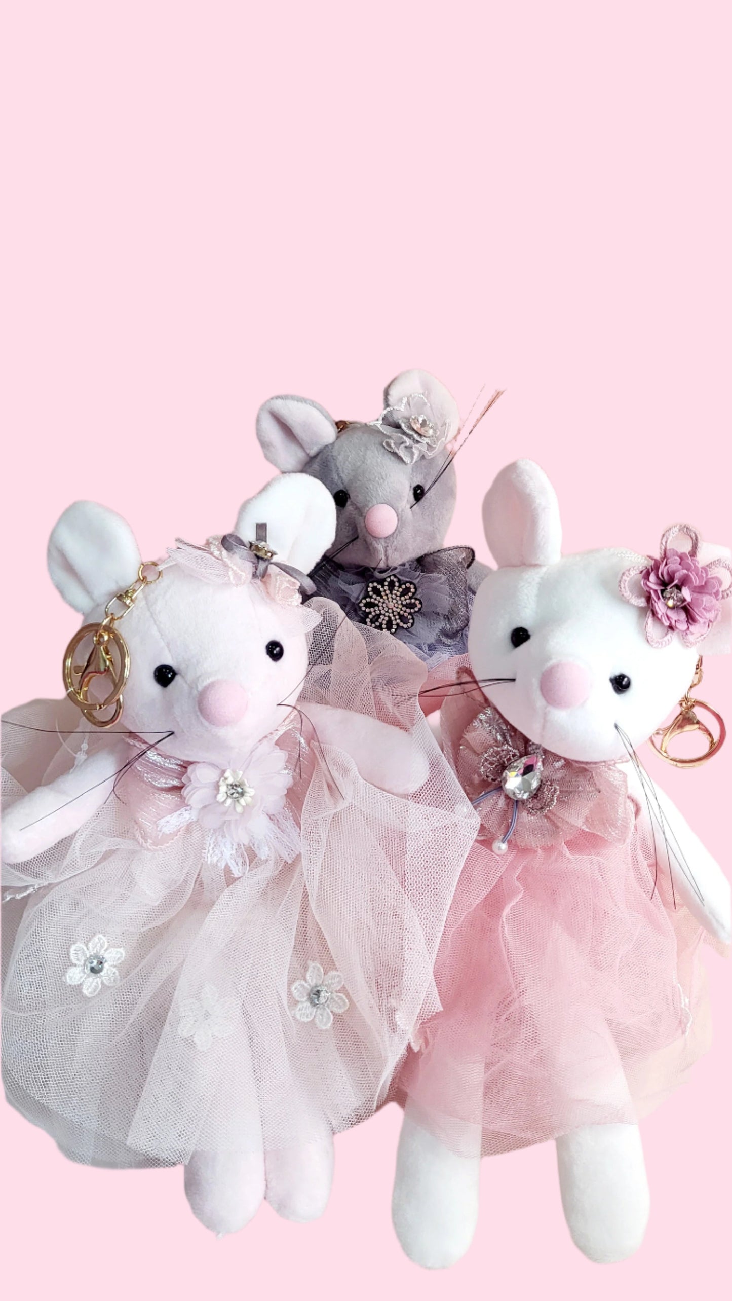 Softie Squad Mouse Bag Charm Key Ring