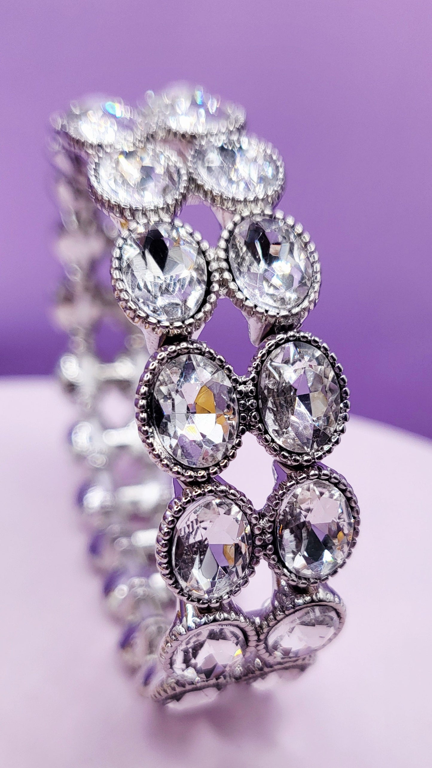 Oval Twin Row Crystal Bracelet