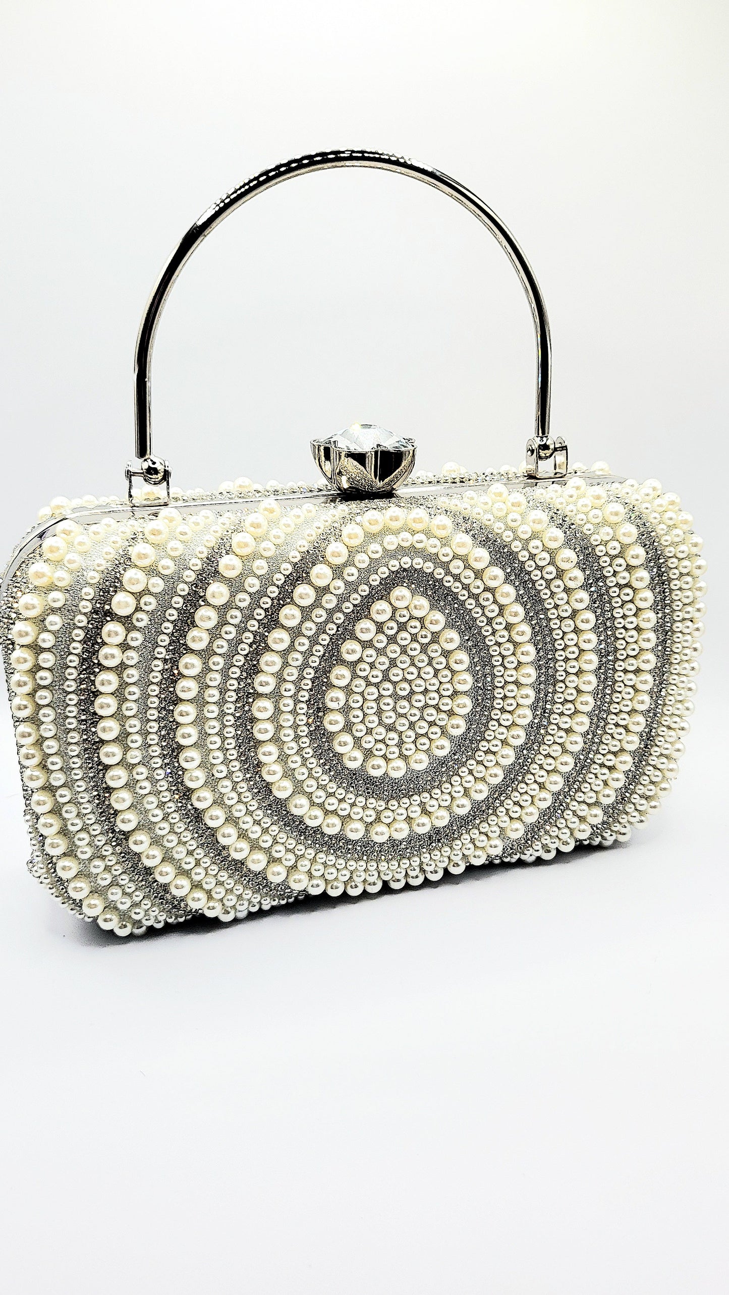 Pearl Crystal Clutch Bag