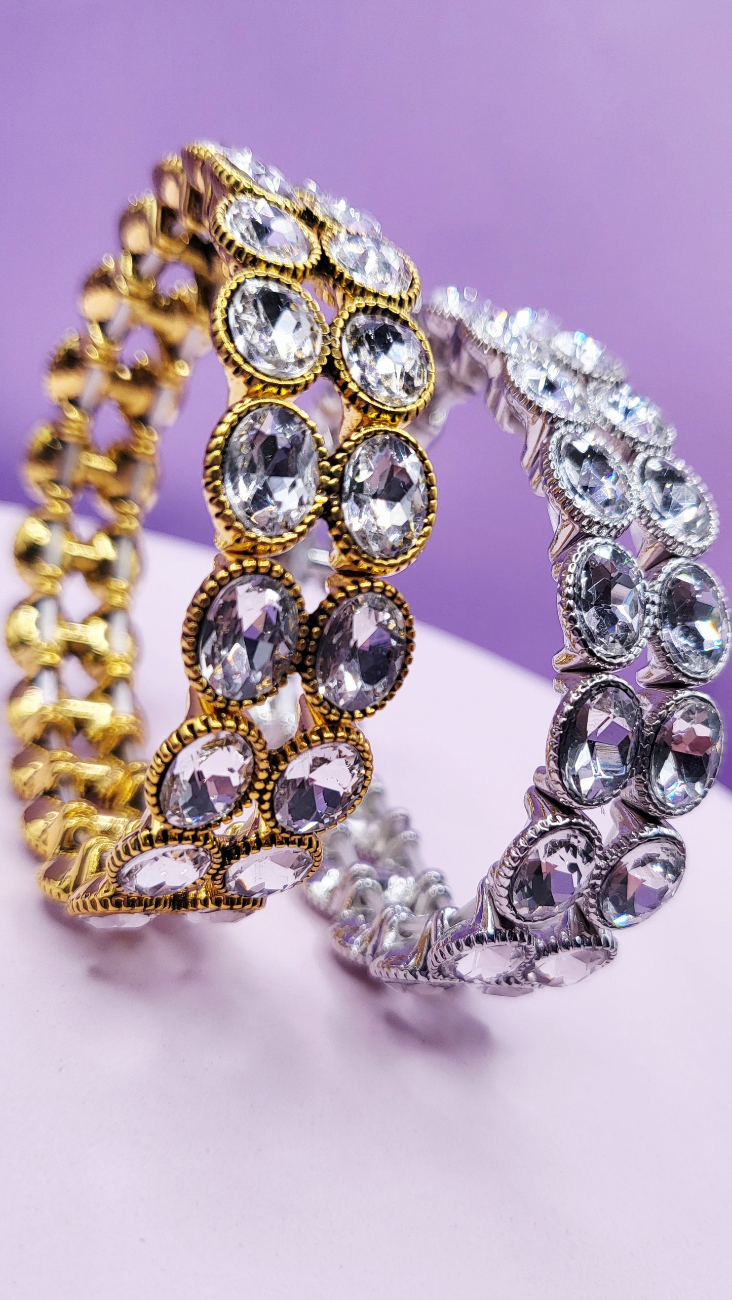 Oval Twin Row Crystal Bracelet