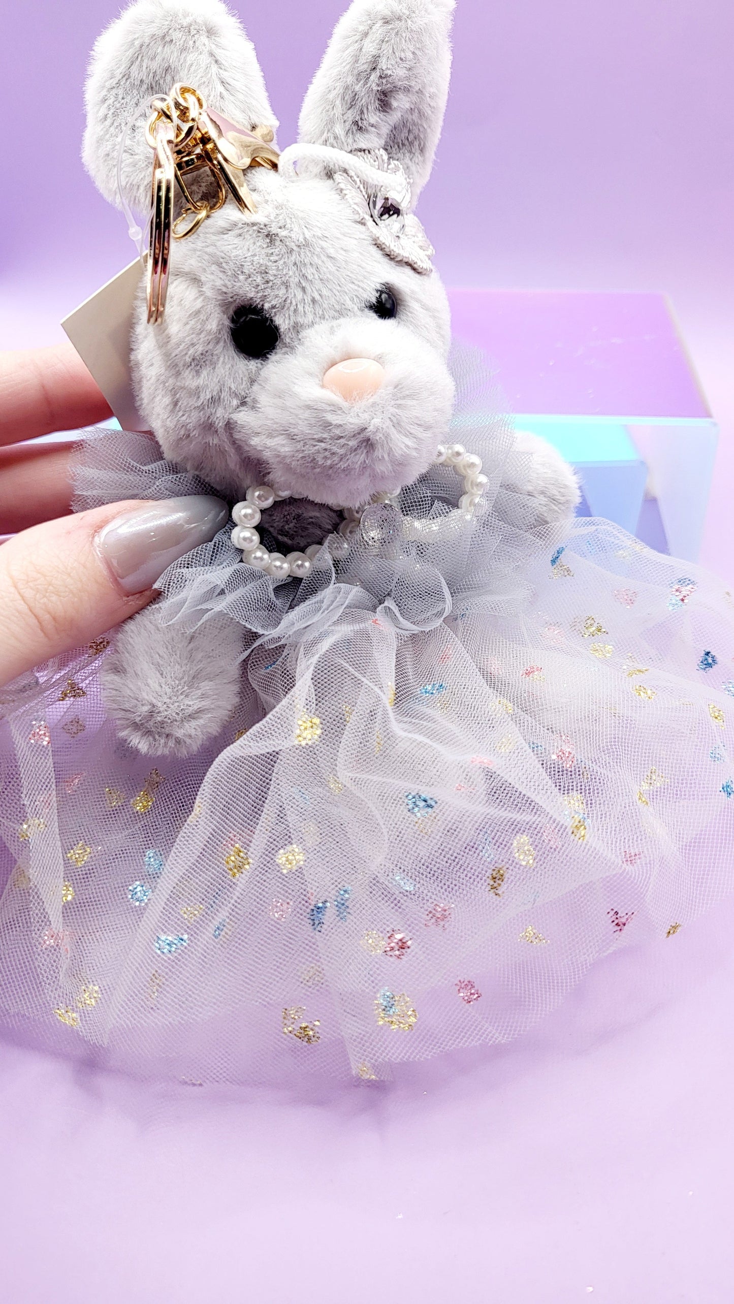 Softie Squad Bunny Rabbit Bag Charm Key Ring
