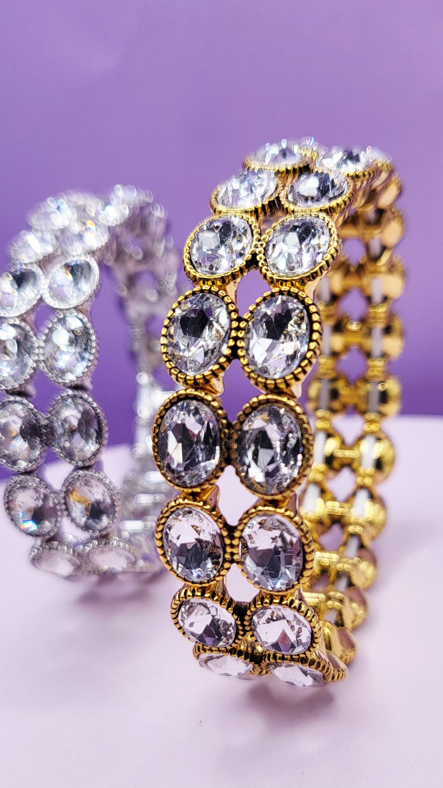 Oval Twin Row Crystal Bracelet